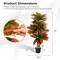 Costway Artificial Croton Plant 40" Tall Faux Fiddle Leaf Fig Tree Fake Croton Palm Tree